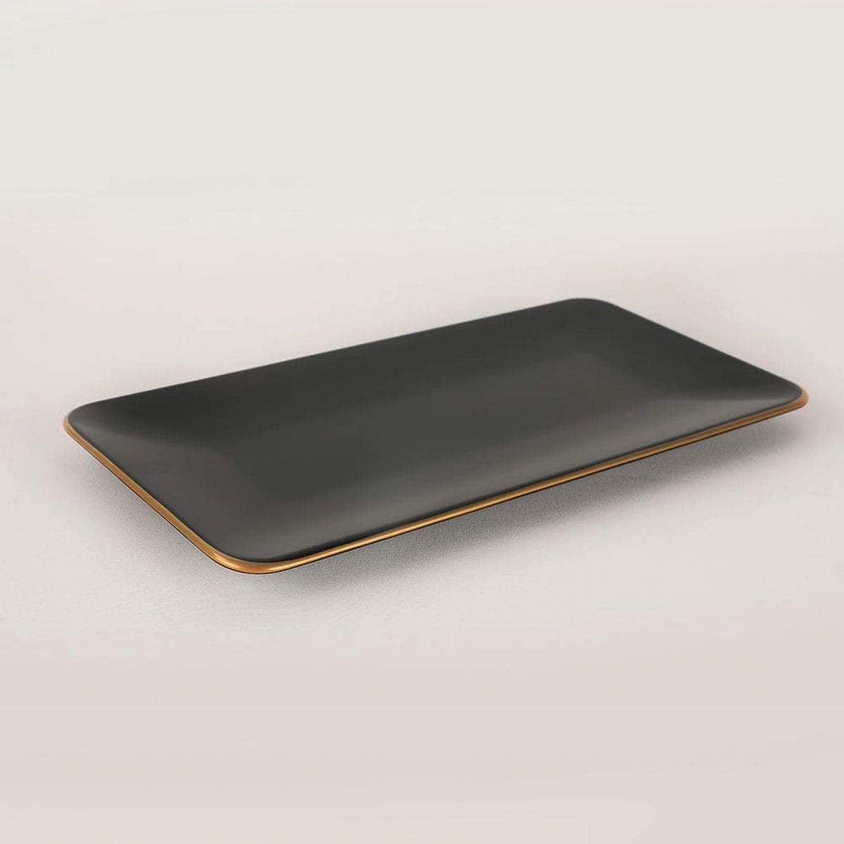 Set de farfurii negre 275KRM1663, 44 piese, ceramica