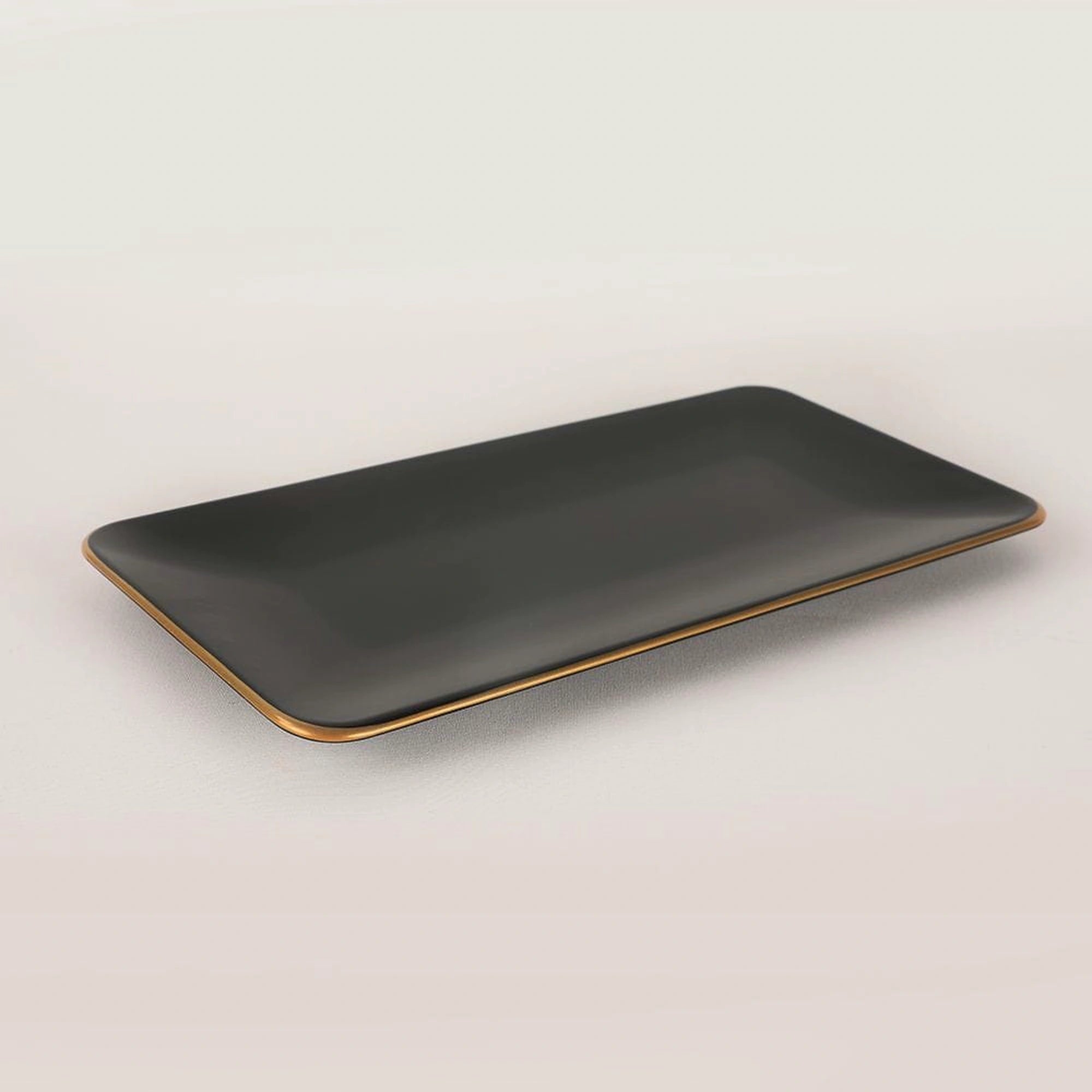 Set de farfurii negre 275KRM1663, 44 piese, ceramica