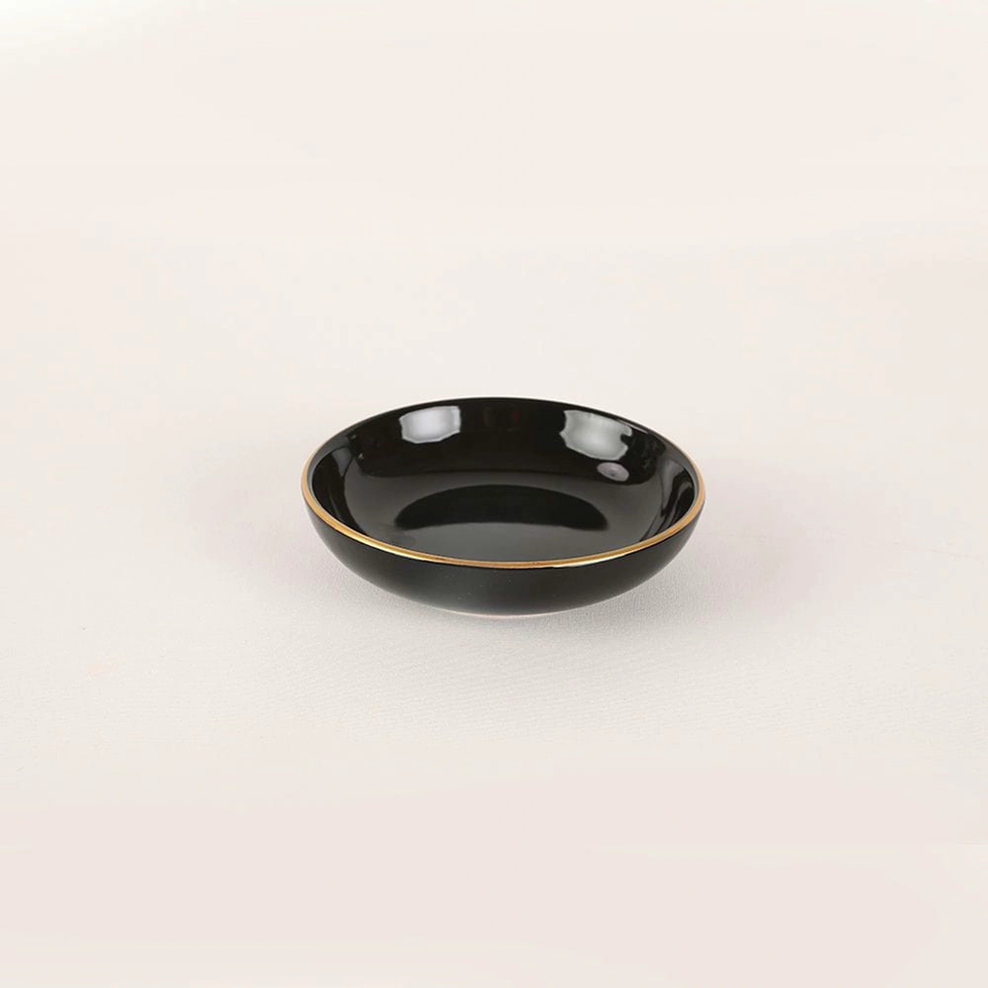Set de farfurii negre 275KRM1663, 44 piese, ceramica