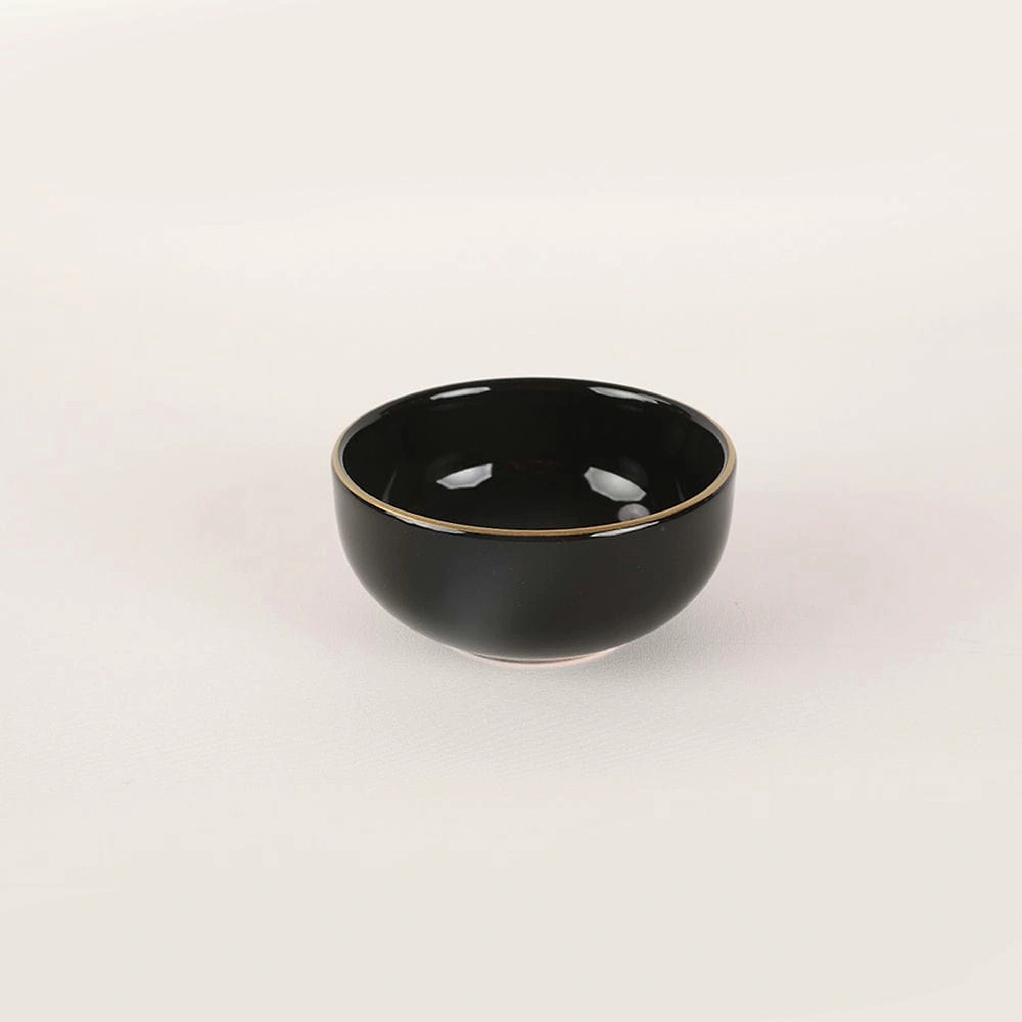 Set de farfurii negre 275KRM1663, 44 piese, ceramica