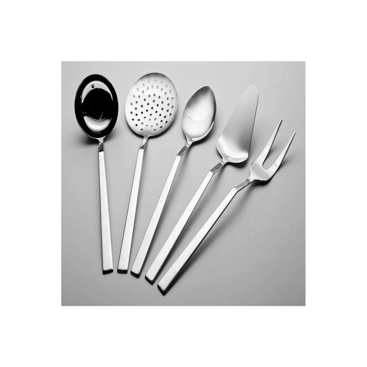 Set de servire 5 piese BAYEV, gri, oțel