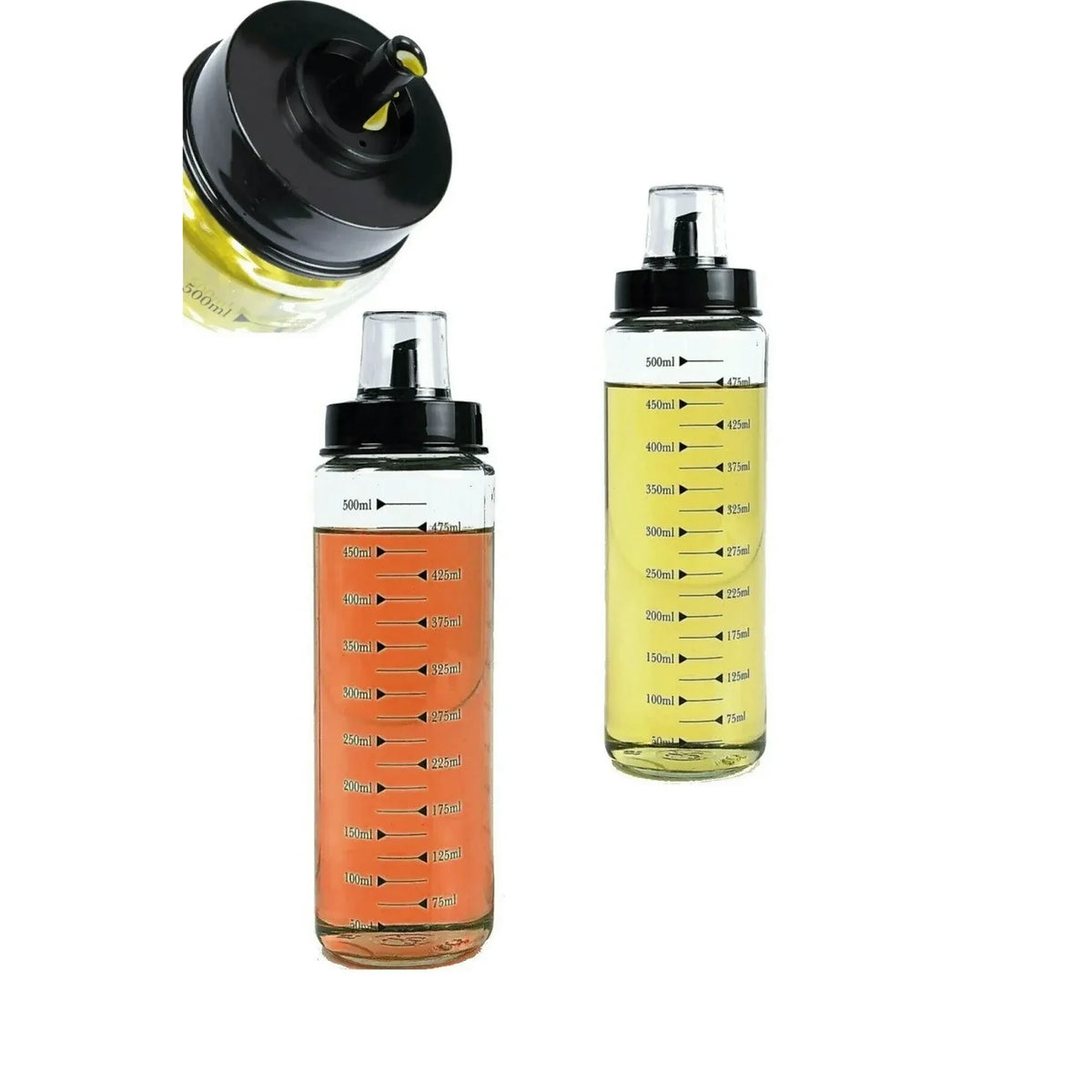 Set dozatoare ulei BAYEV - 500, 2 piese, transparent, sticlă, 500 ml