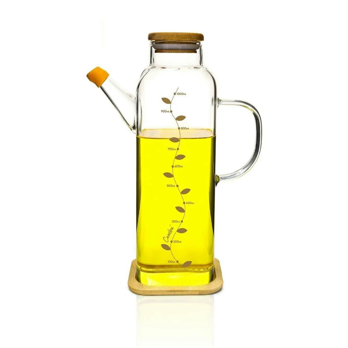 Set dozatoare ulei CMB1707, 3 piese, transparent, sticlă, 1000 ml