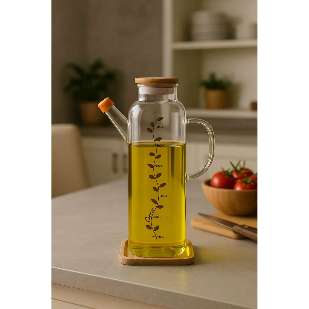 Set dozatoare ulei CMB1707, 3 piese, transparent, sticlă, 1000 ml