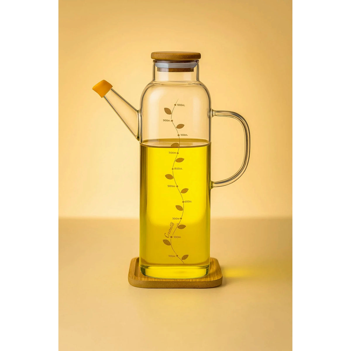 Set dozatoare ulei CMB1707, 3 piese, transparent, sticlă, 1000 ml