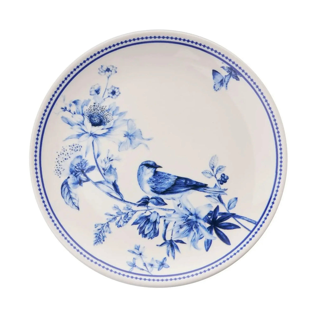 Set farfurii servire ALBASTRU BIRD, 6 piese, albastru/alb, ceramică