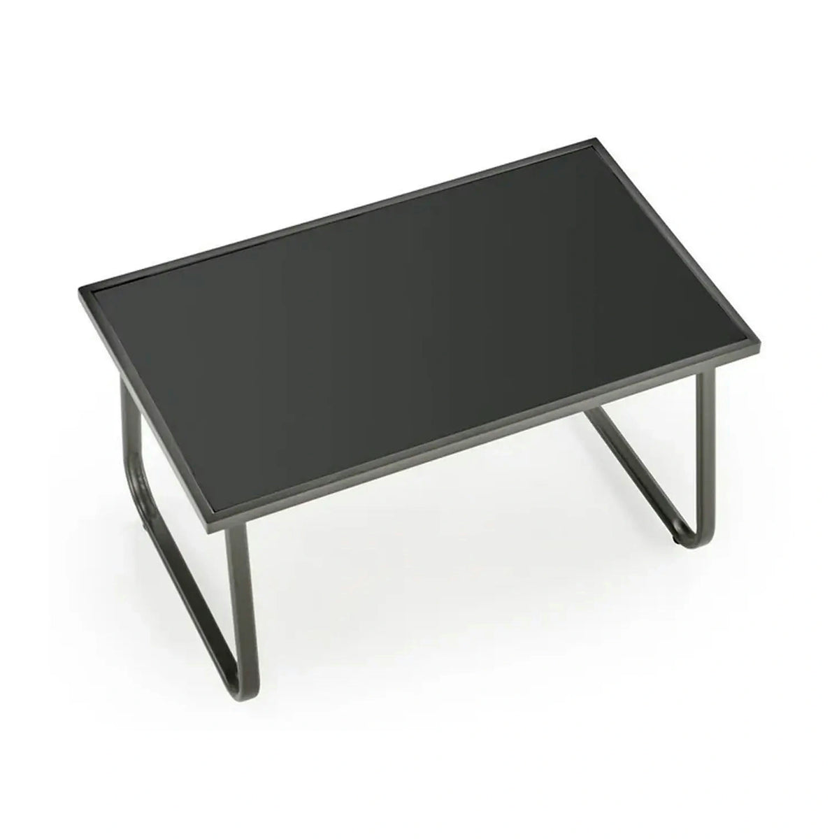Set gradina CONOR, gri, plasa/sticla/metal, cu masuta, 2 scaune si canapea