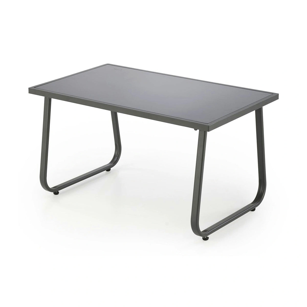 Set gradina CONOR, gri, plasa/sticla/metal, cu masuta, 2 scaune si canapea