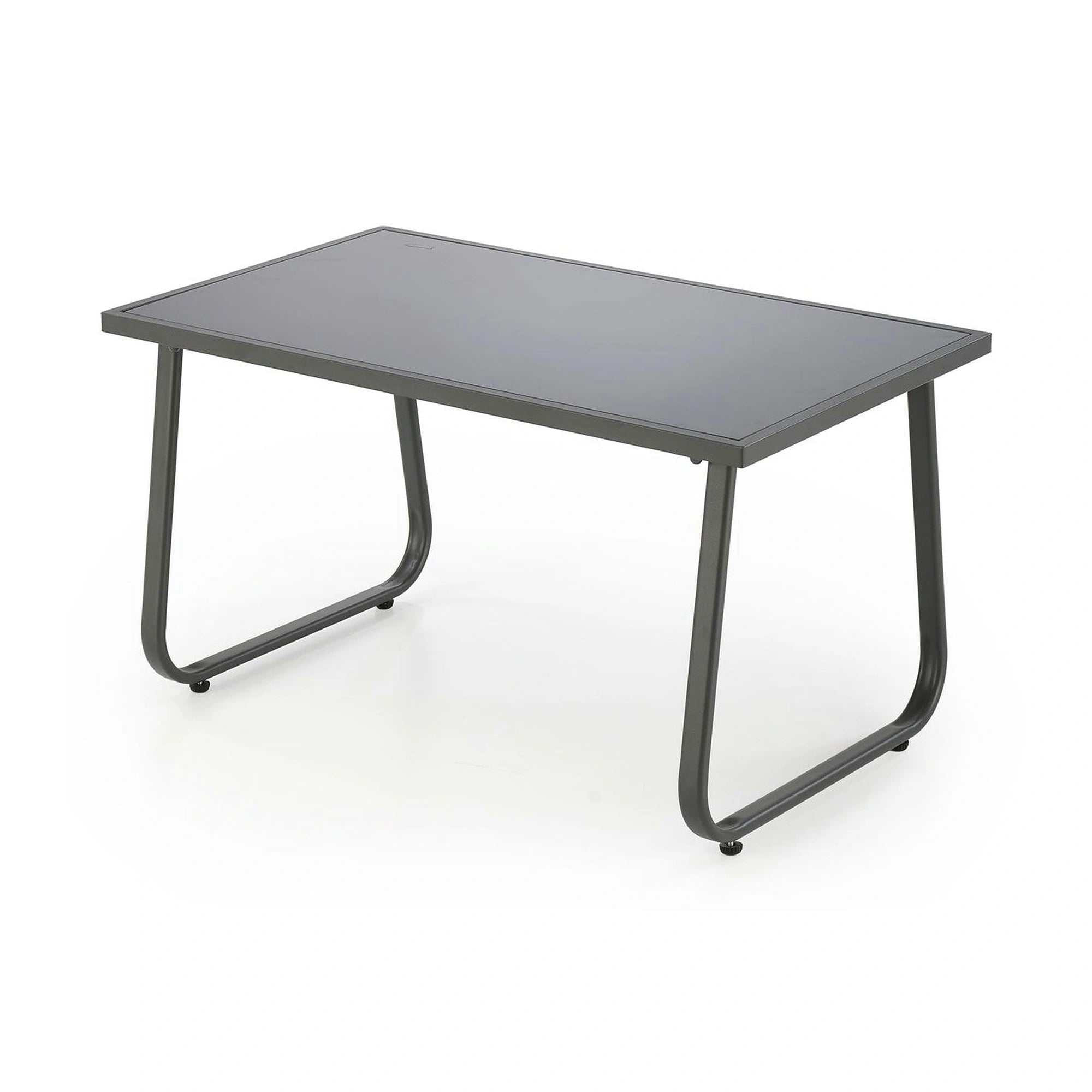 Set gradina CONOR, gri, plasa/sticla/metal, cu masuta, 2 scaune si canapea