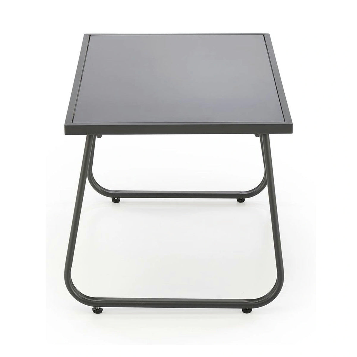 Set gradina CONOR, gri, plasa/sticla/metal, cu masuta, 2 scaune si canapea