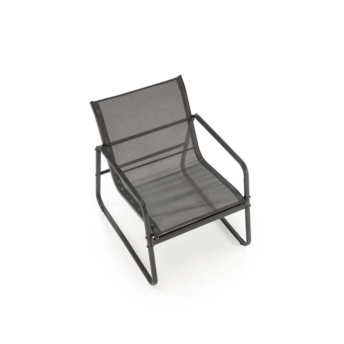 Set gradina CONOR, gri, plasa/sticla/metal, cu masuta, 2 scaune si canapea