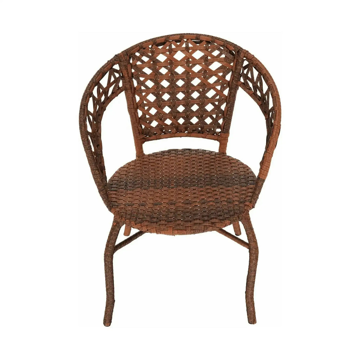 Set gradina JARUB, maro, ratan artificial/sticla securizata/metal, cu masuta si 2 scaune