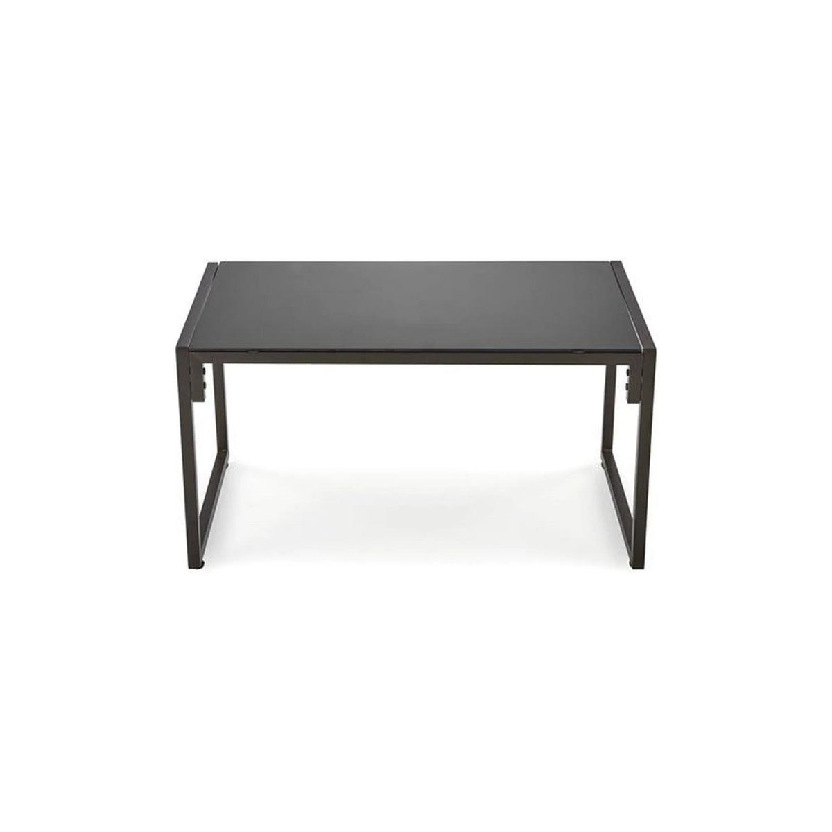 Set gradina SHARK, cappuccino/negru, otel/stofa/sticla, cu masuta, 2 scaune si canapea