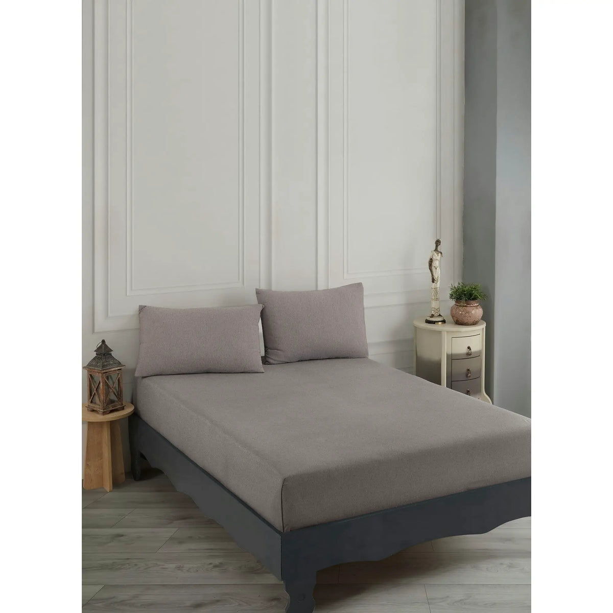 Set husa pat dublu ROAD POTLU, maro, bumbac/poliester, 160x200 cm, cu 2 fete de perna