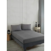 Set husa pat dublu ROAD POTLU, negru, bumbac/poliester, 160x200 cm, cu 2 fete de perna