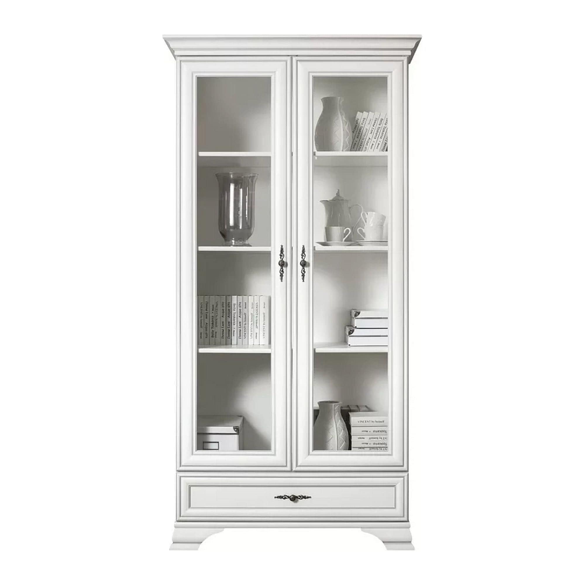 Set living IDENTO 5, format din 2 vitrine, masuta cafea si comoda TV