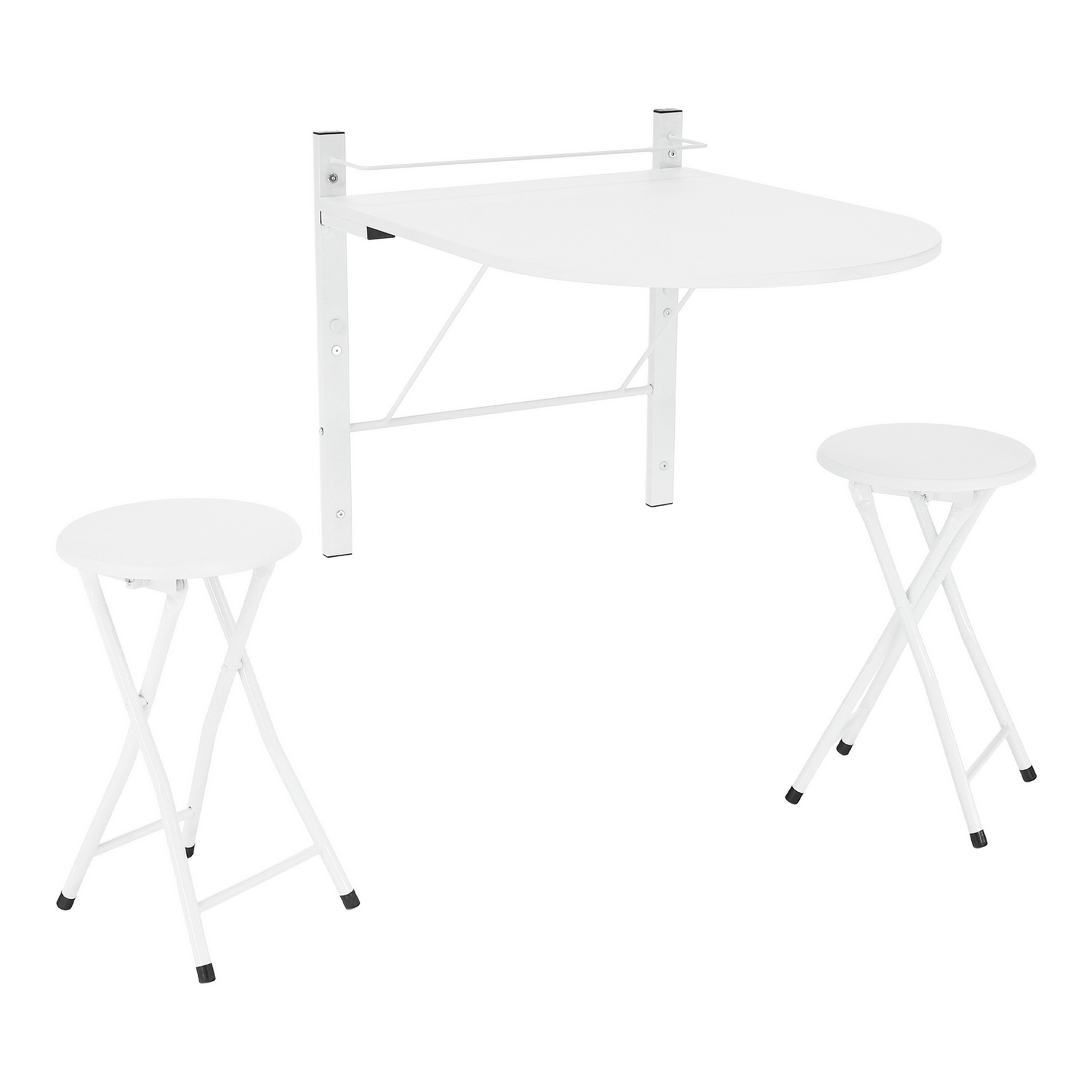 Set masa cu 2 scaune AMADEO, alb