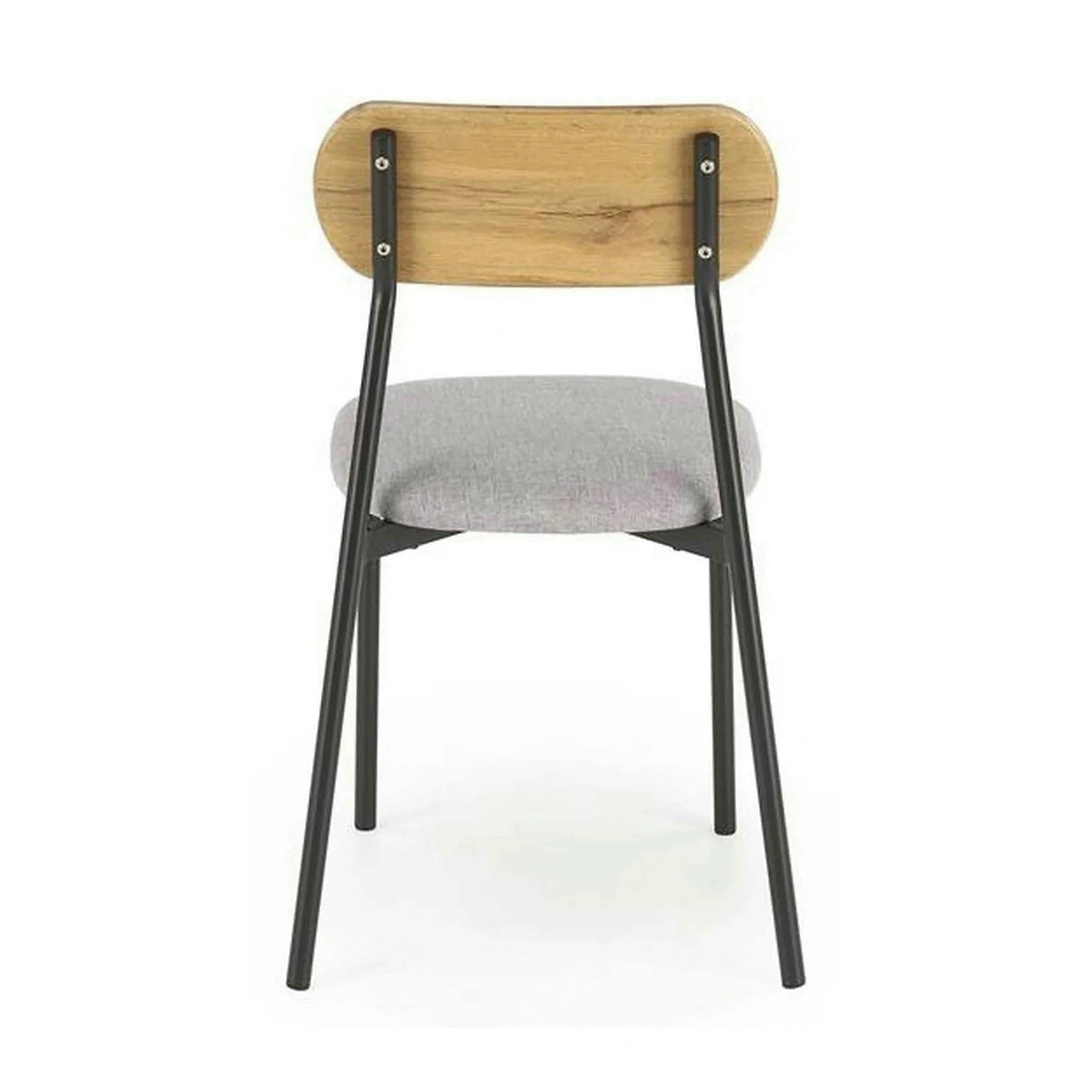 Set masa cu 2 scaune NANDO, stejar/negru, PAL/metal/stofa clasica