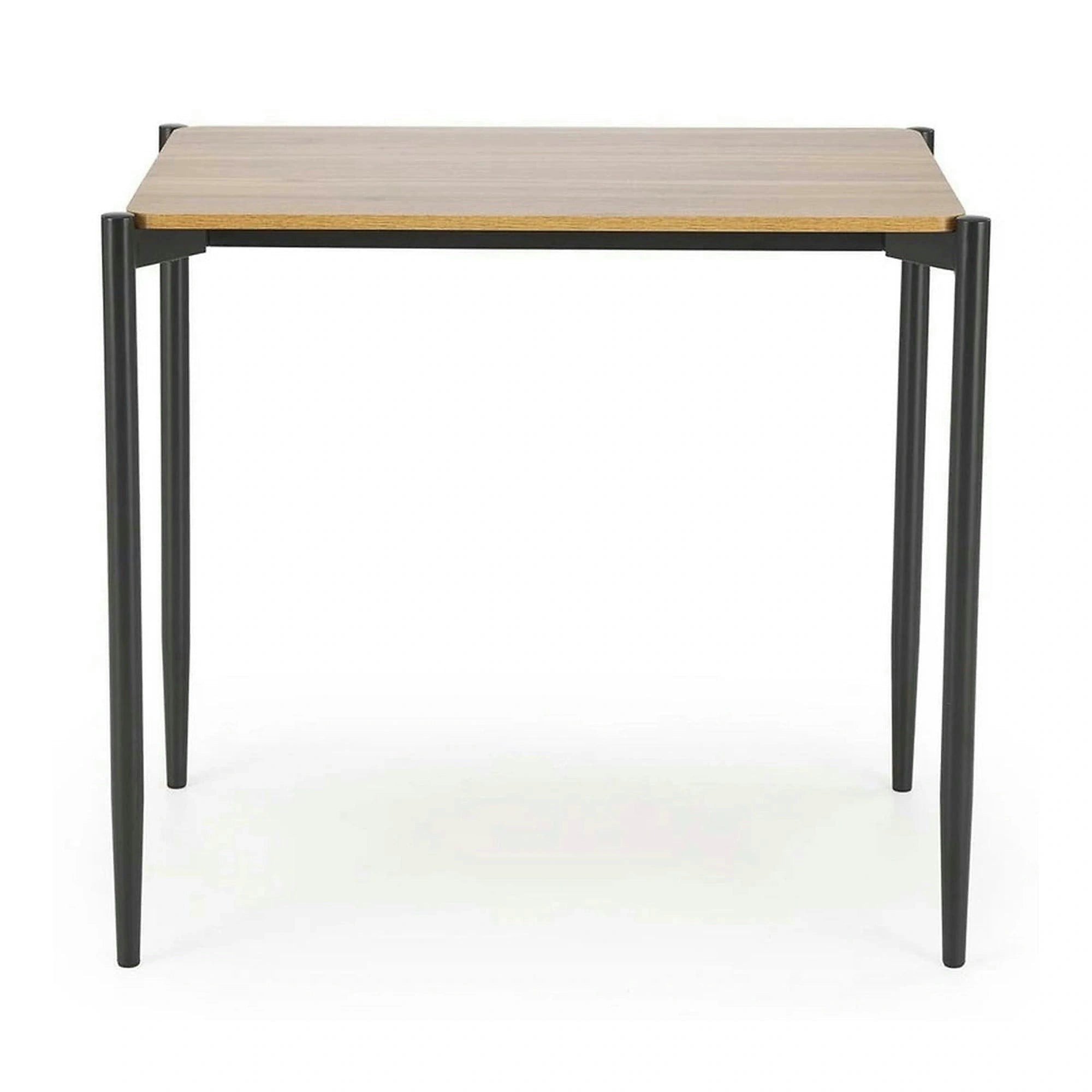 Set masa cu 2 scaune NANDO, stejar/negru, PAL/metal/stofa clasica