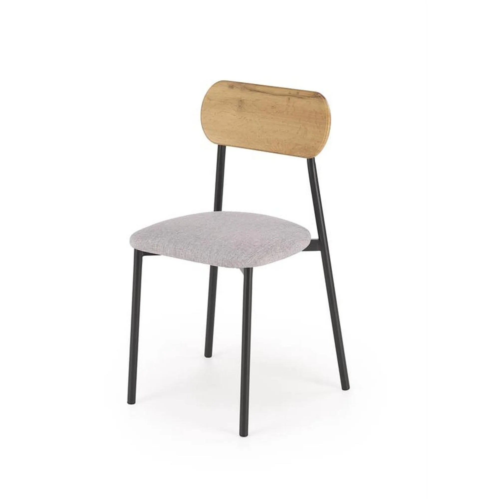 Set masa cu 2 scaune NANDO, stejar/negru, PAL/metal/stofa clasica