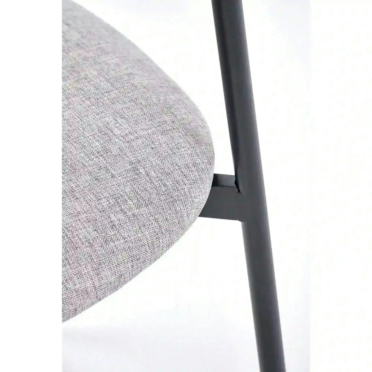 Set masa cu 4 scaune DICKY, stejar/negru/gri, stofa clasica/PAL/metal