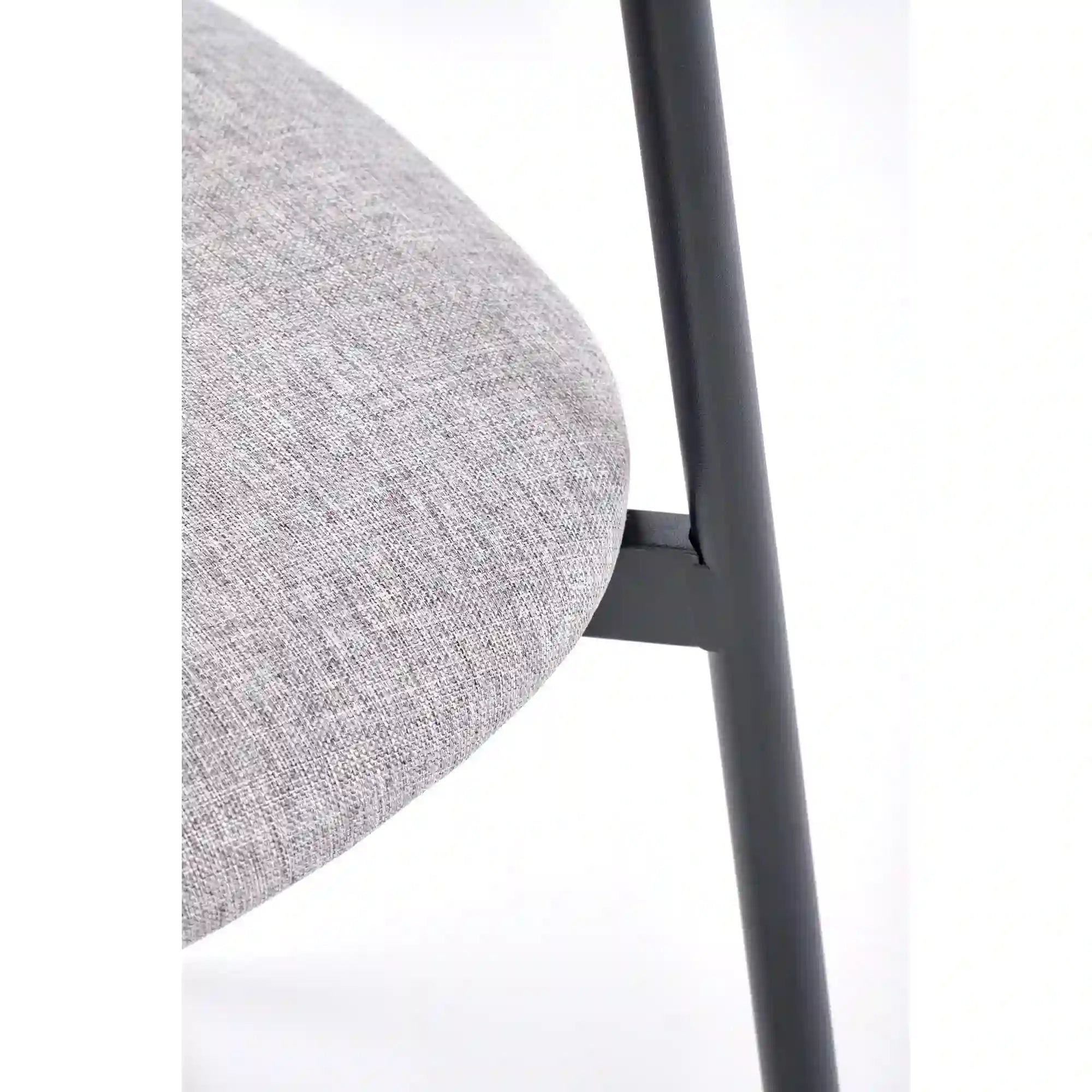 Set masa cu 4 scaune DICKY, stejar/negru/gri, stofa clasica/PAL/metal