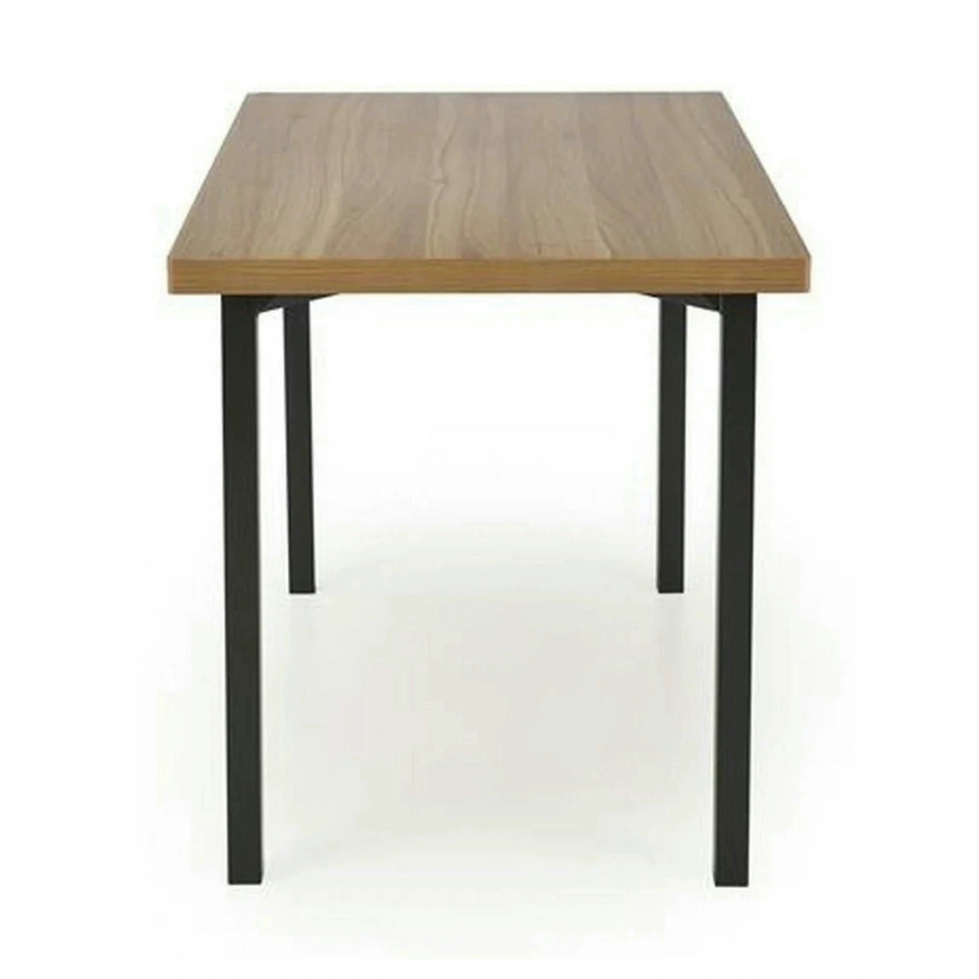 Set masa cu 4 scaune MILTON, stejar/negru, PAL/metal