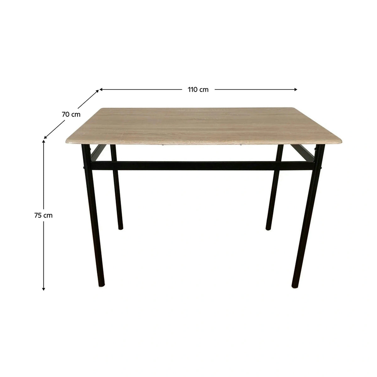 Set masa cu 4 scaune NAREN, stejar sonoma/negru