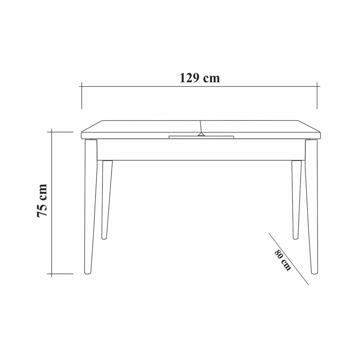 Set masa extensibila cu 2 scaune si bancheta, alb/gri, PAL melaminat/stofa catifelata