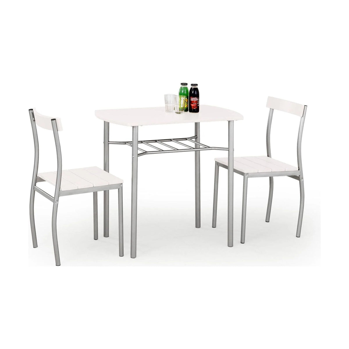 Set masa si 2 scaune LANCE, gri/alb