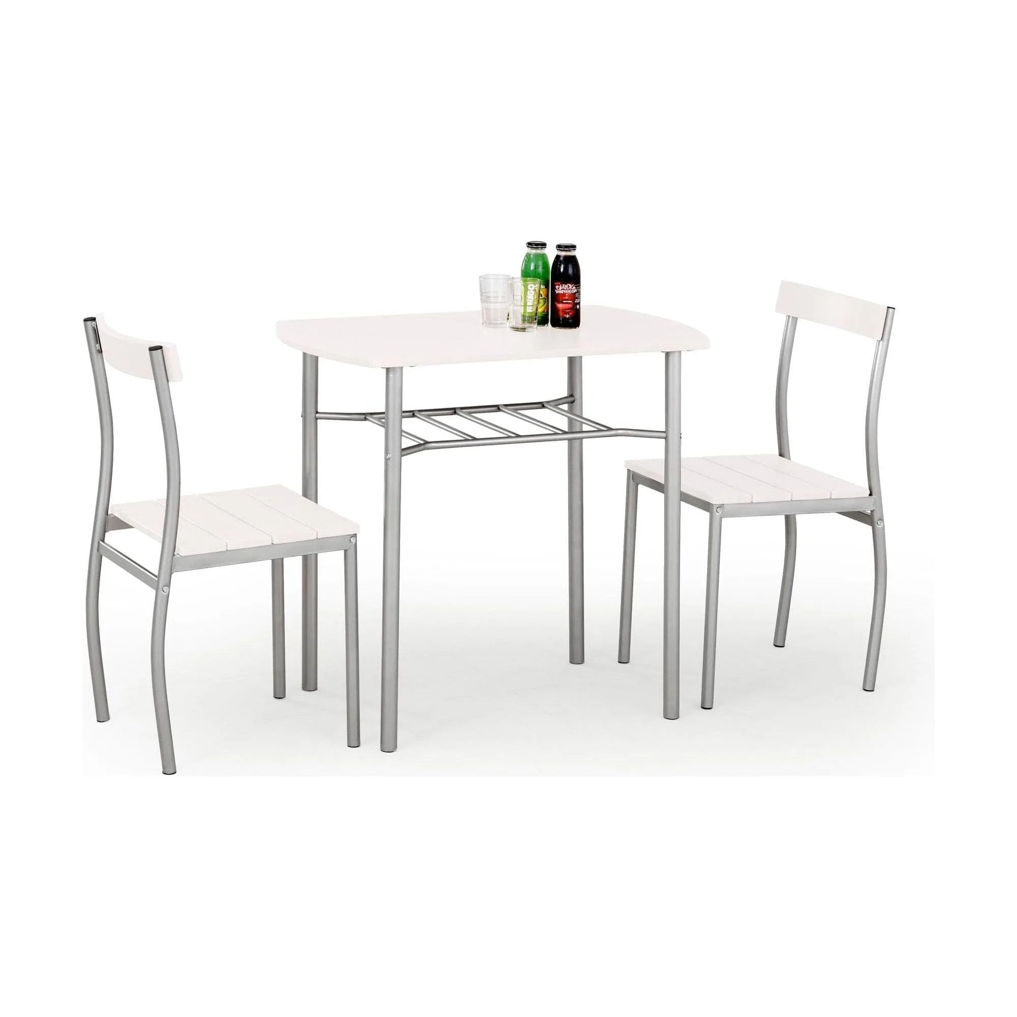 Set masa si 2 scaune LANCE, gri/alb