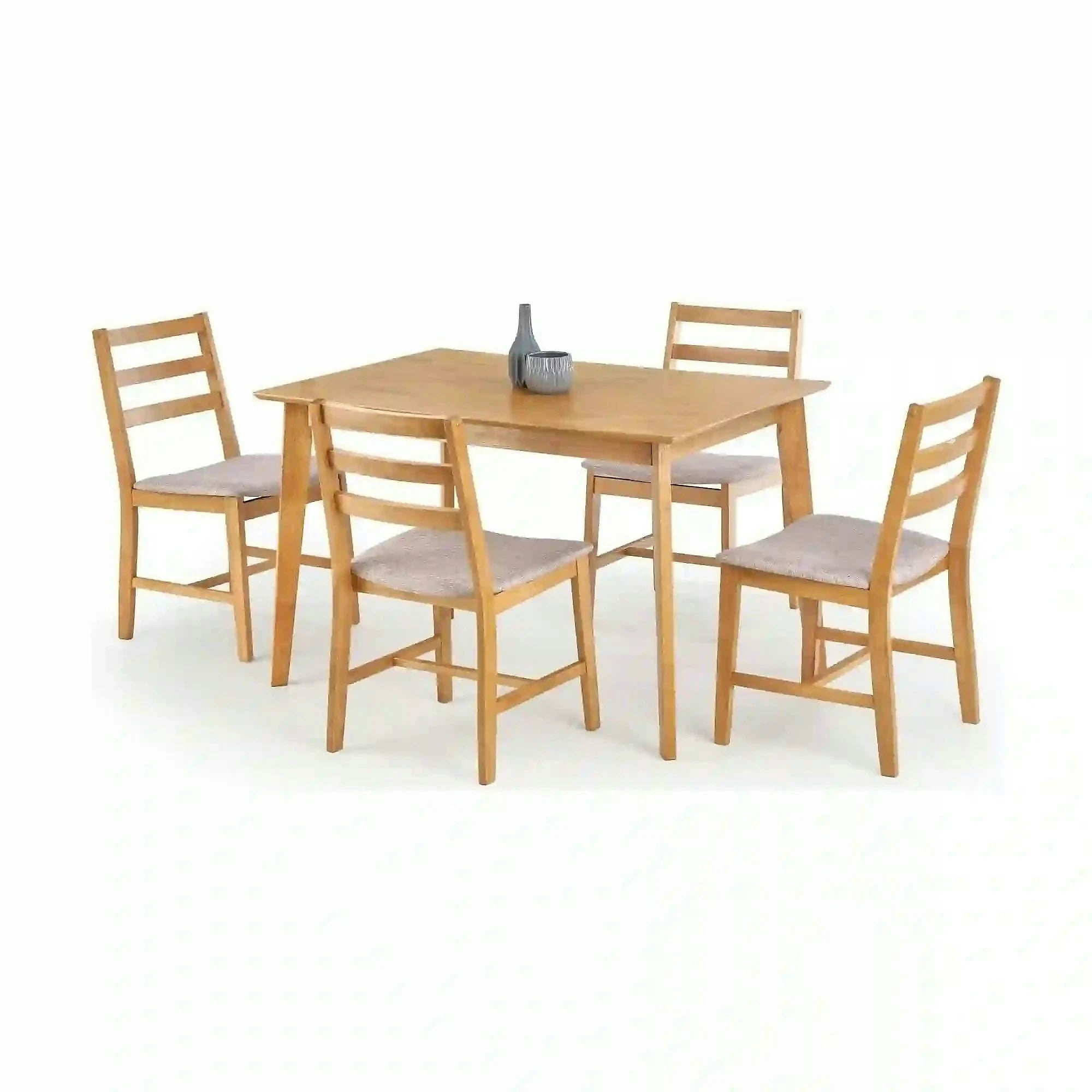 Set masa si 4 scaune CORDOBA, gri/stejar