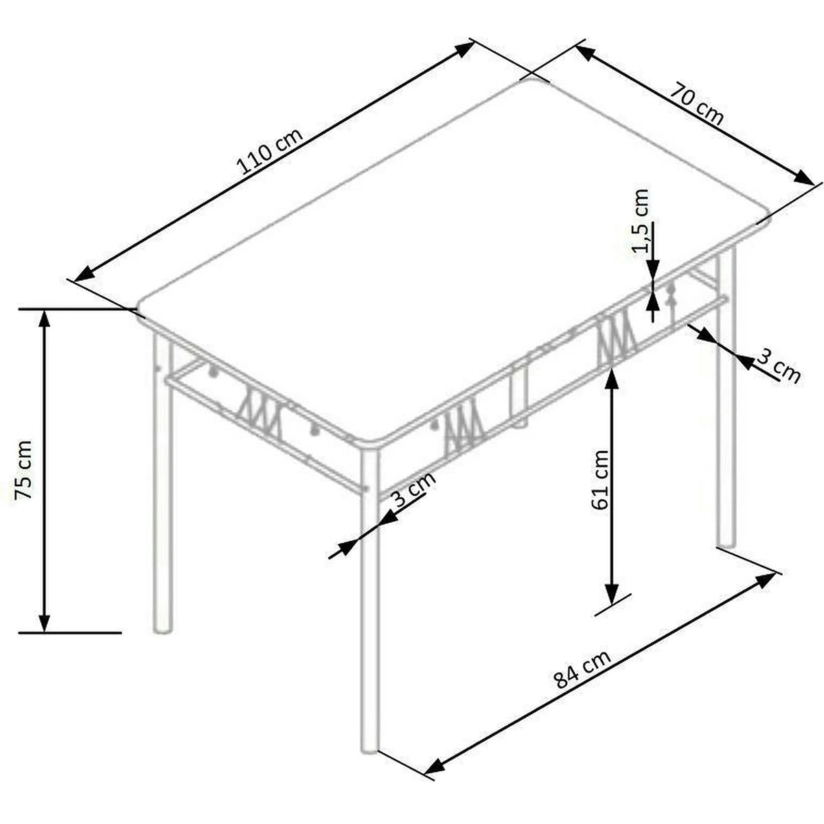 Set masa si 4 scaune FAUST, stejar