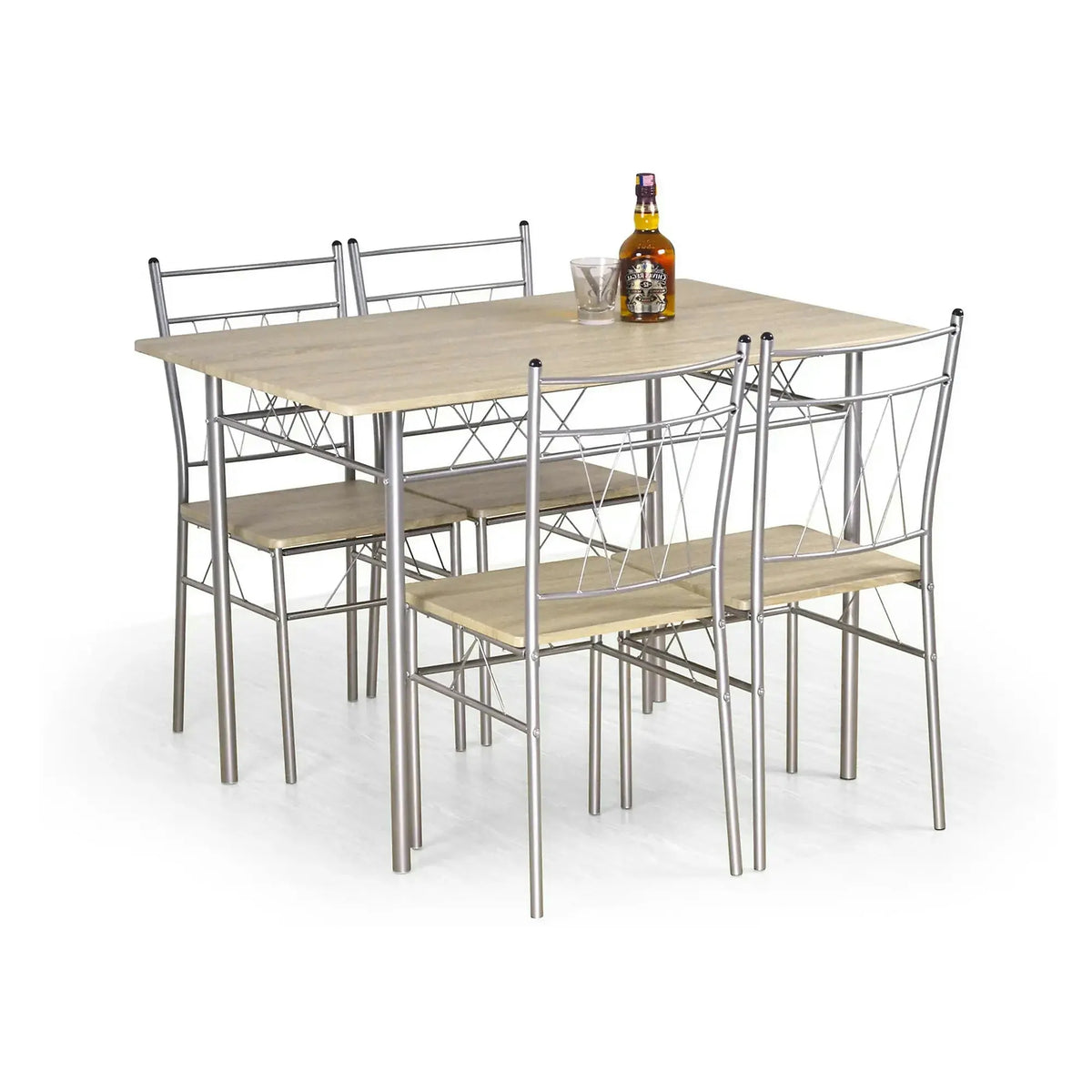 Set masa si 4 scaune FAUST, stejar sonoma