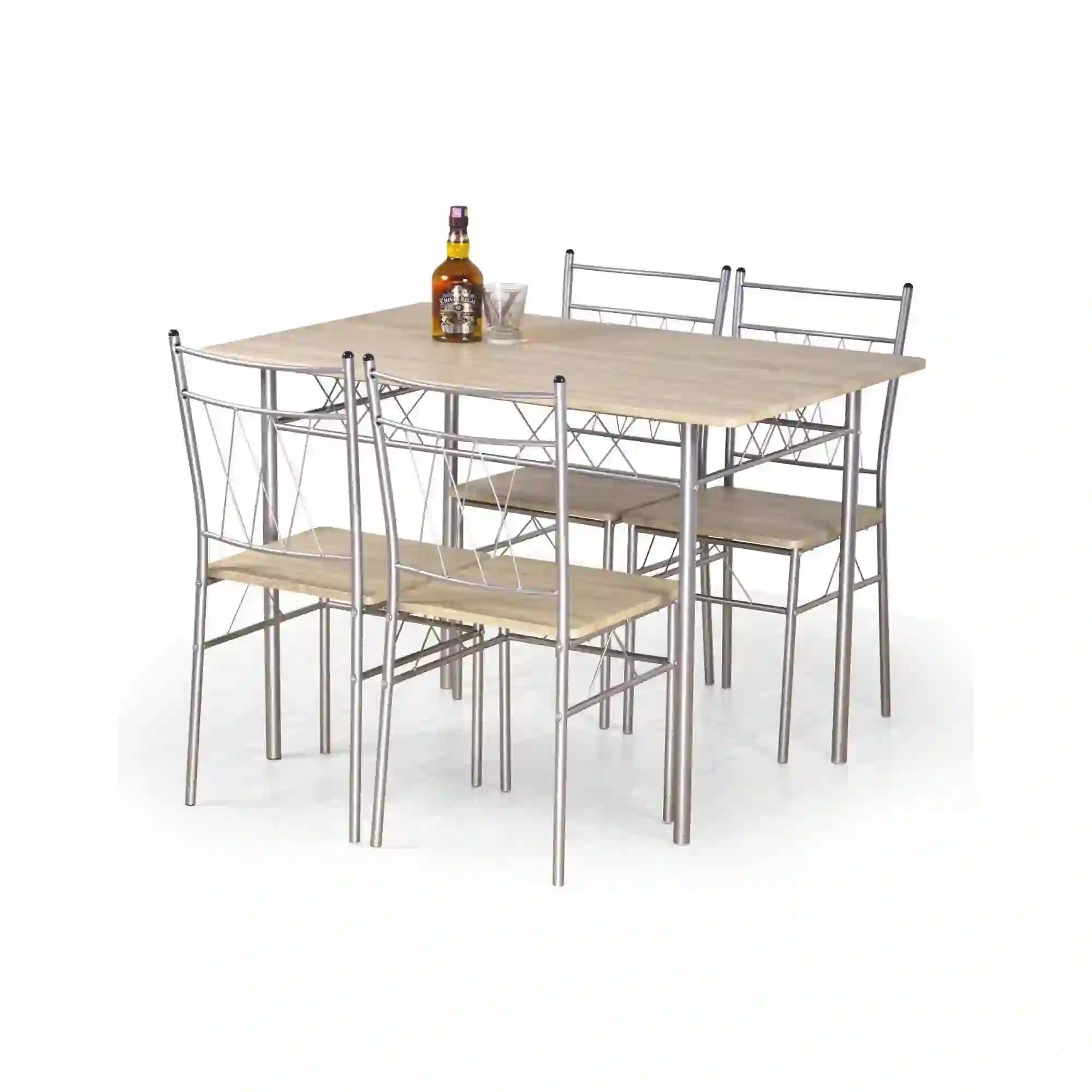 Set masa si 4 scaune FAUST, stejar sonoma