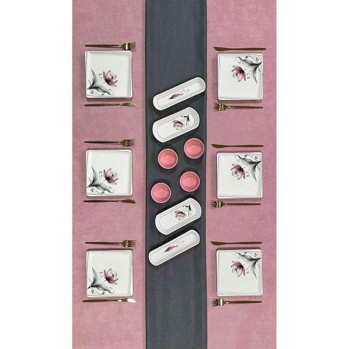 Set mic dejun VIVENTELUX14, 14 piese, multicolor, ceramică