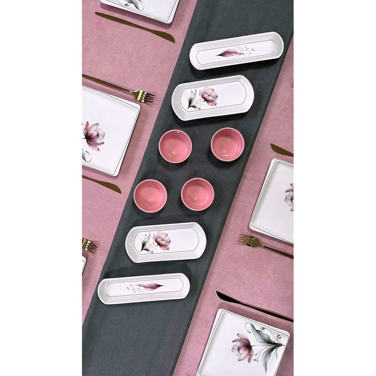 Set mic dejun VIVENTELUX14, 14 piese, multicolor, ceramică