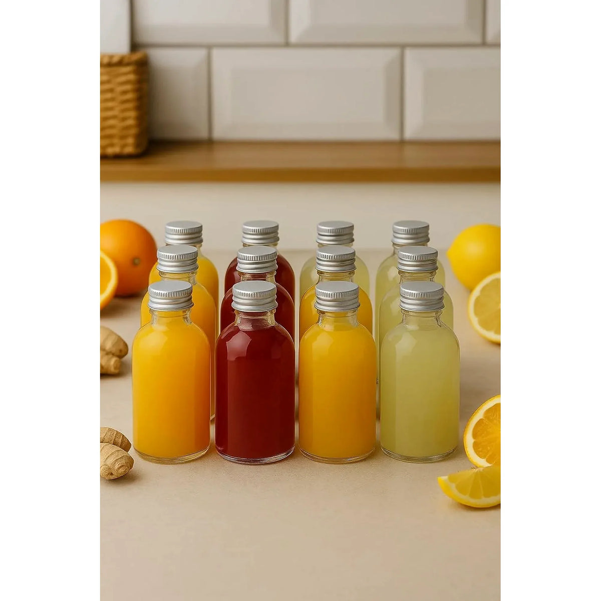 Set sticle TU-100CCGUMUSMETAL, 12 piese, transparent/argintiu, sticlă, 100 ml