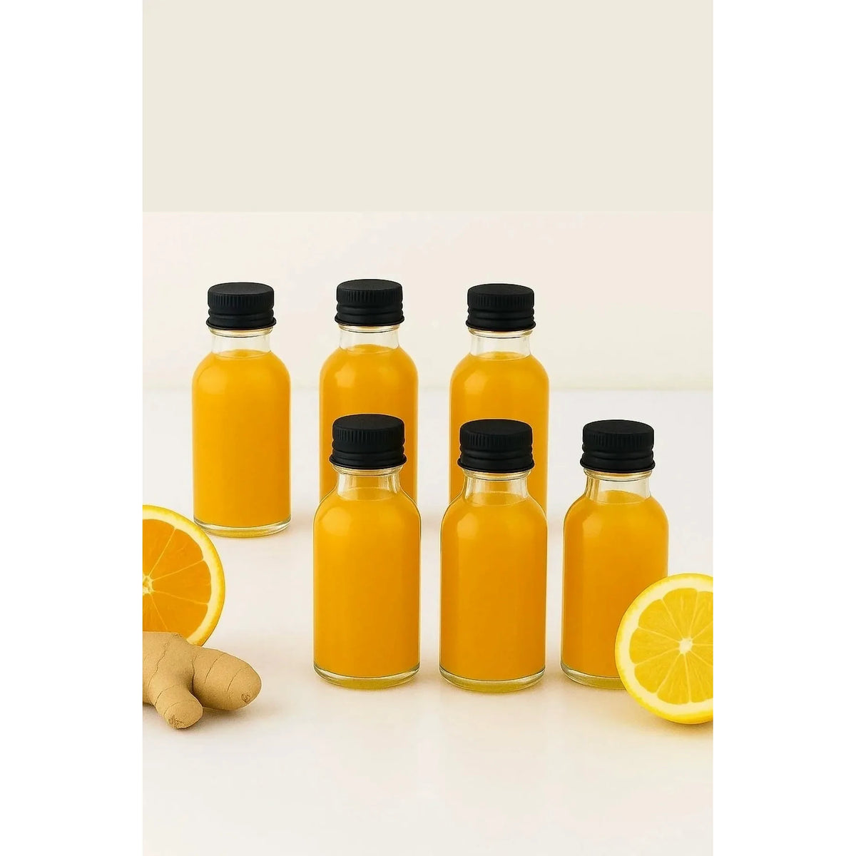 Set sticle TU-6LI100CCSIYAHKAPAK, 6 piese, transparent/negru, sticlă, 100 ml