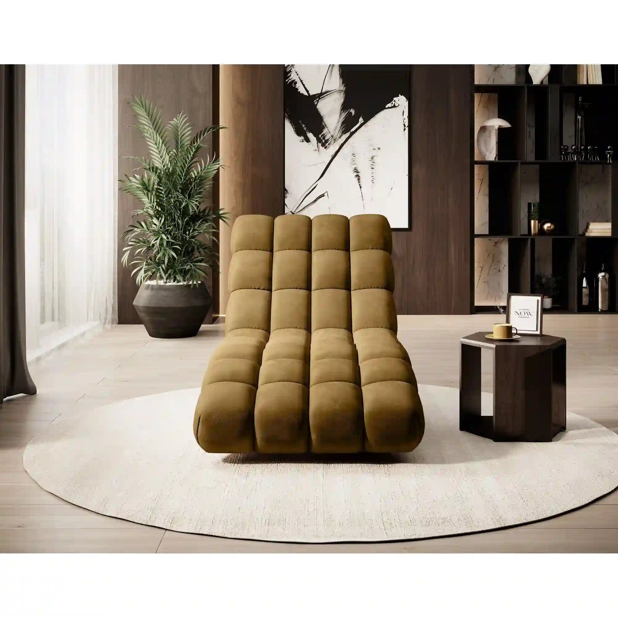 Sezlong DELPHI 80, personalizabil materiale Gama Premium, 80x166x83 cm