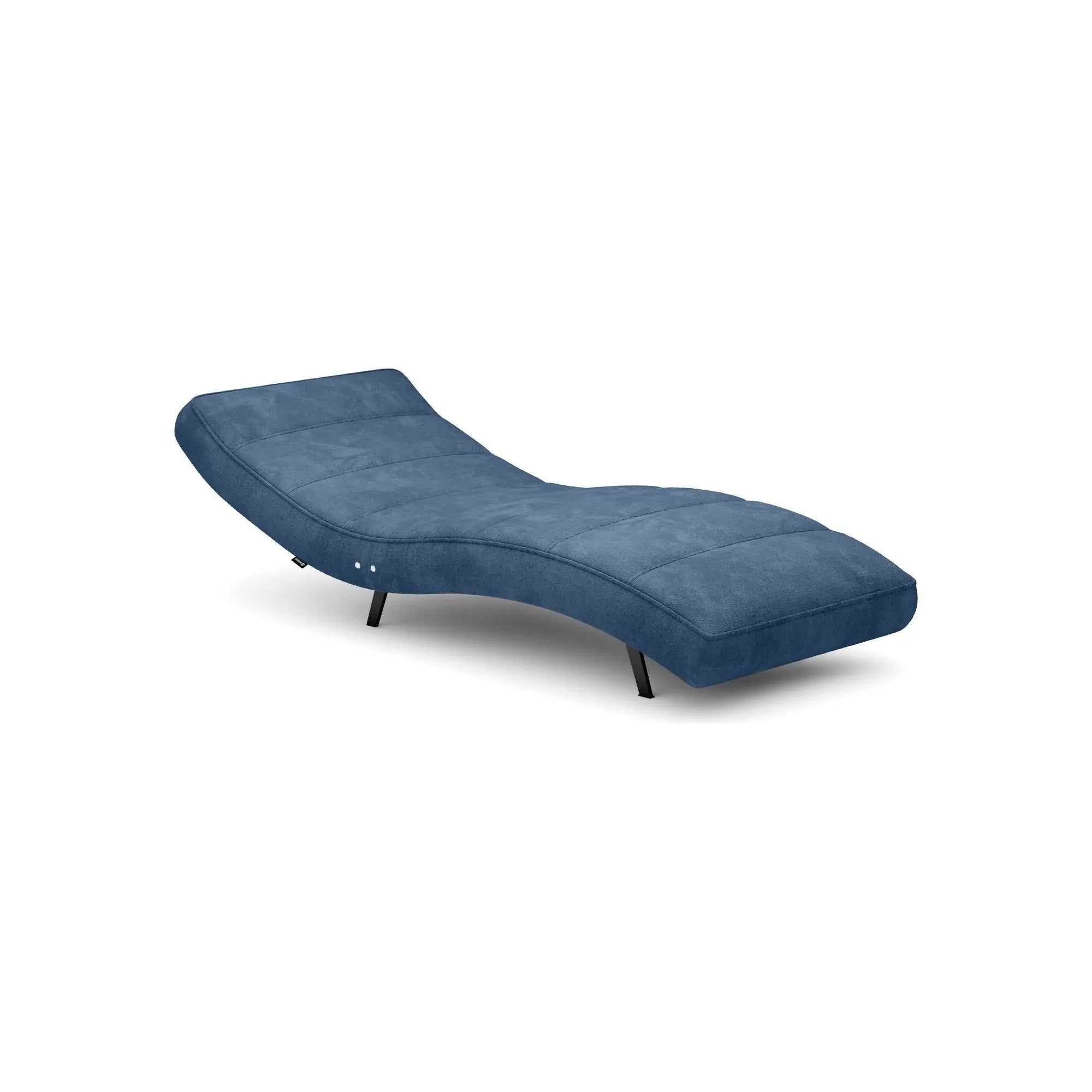 Sezlong KOBE, stofa catifelata albastru - Monolith 77, reglaj electric, 75x158/178x58/86 cm