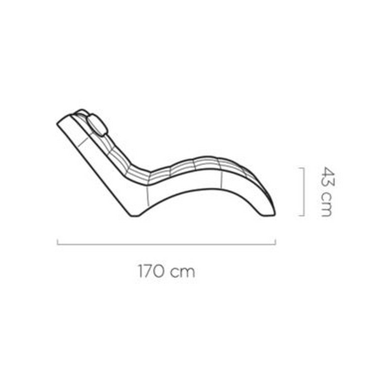 Sezlong London, personalizabil materiale gama Oferta Avantaj, 68x170x85 cm