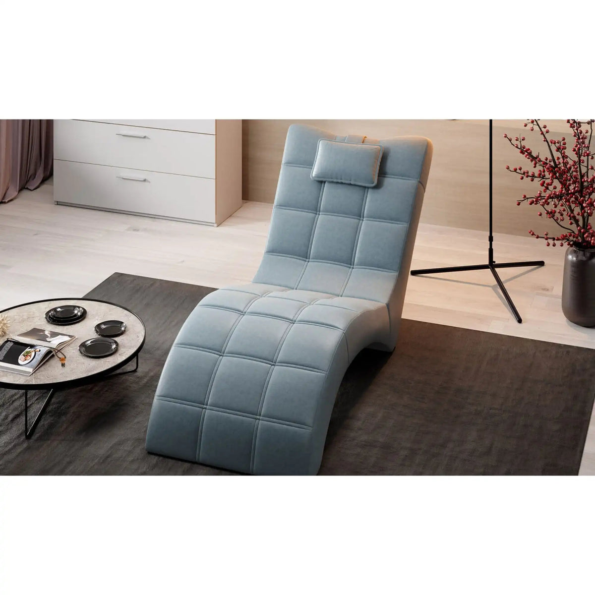 Sezlong LONDON, personalizabil materiale Gama Premium, 68x170x85 cm