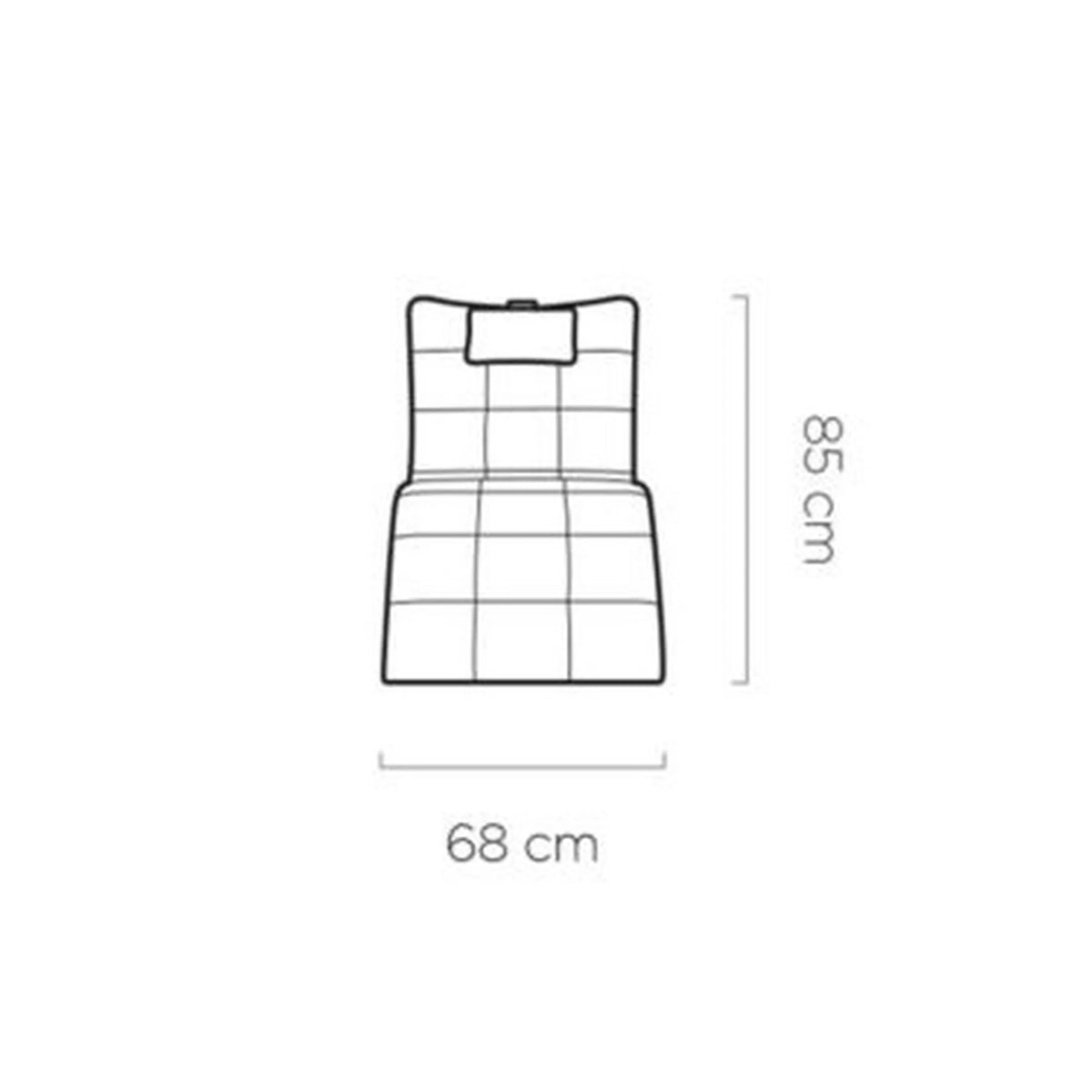 Sezlong LONDON, personalizabil materiale Gama Premium, 68x170x85 cm