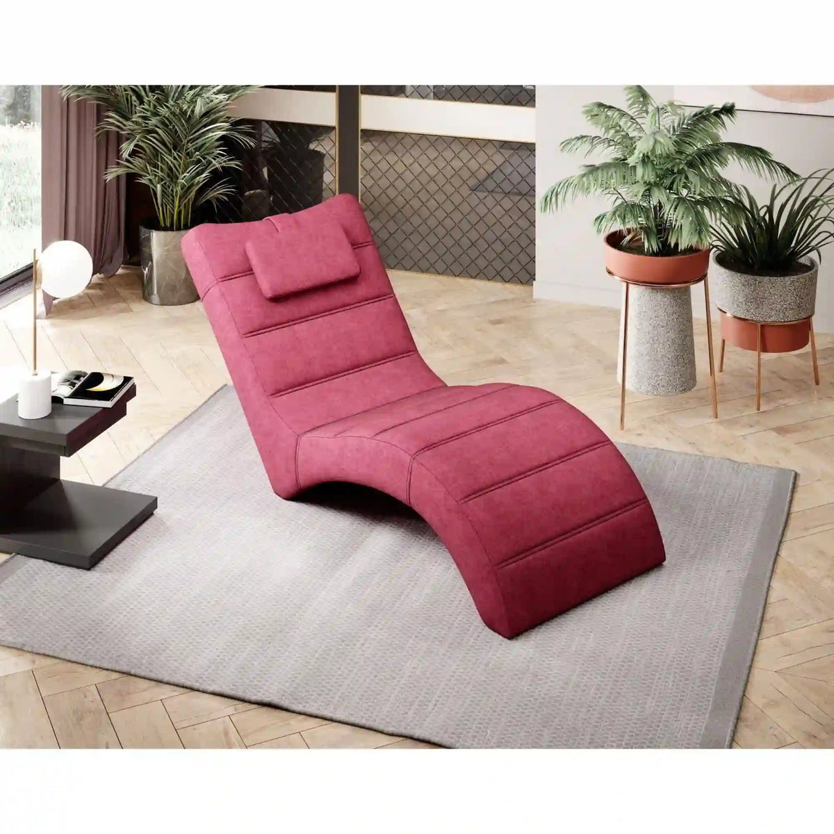 Sezlong LOS ANGELES, personalizabil materiale gama Premium, cu tetiera, 68x170x85 cm