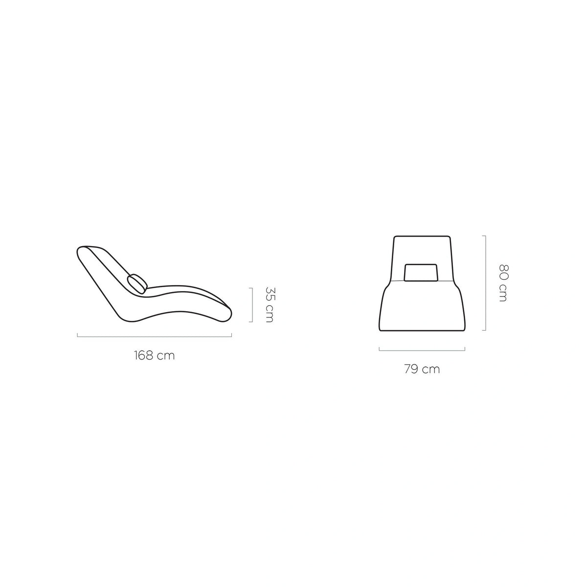 Sezlong SATO 80, personalizabil materiale gama Oferta Avantaj, 79x168x80 cm
