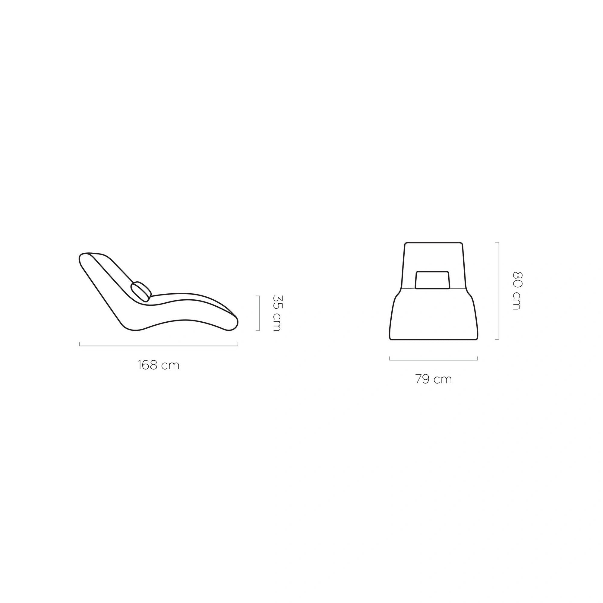 Sezlong SATO 80, personalizabil materiale gama Oferta Avantaj, 79x168x80 cm