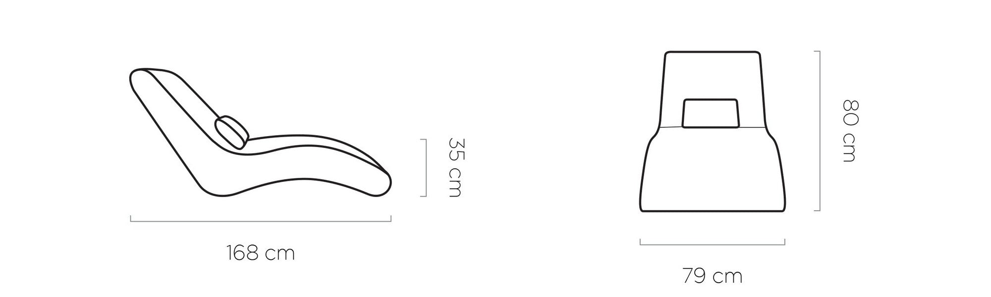 Sezlong SATO 80, personalizabil materiale gama Oferta Avantaj, 79x168x80 cm