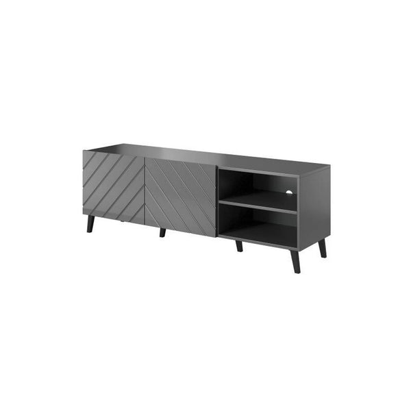 Comoda TV ABETO, gri grafit, PAL, 150x42x52 cm