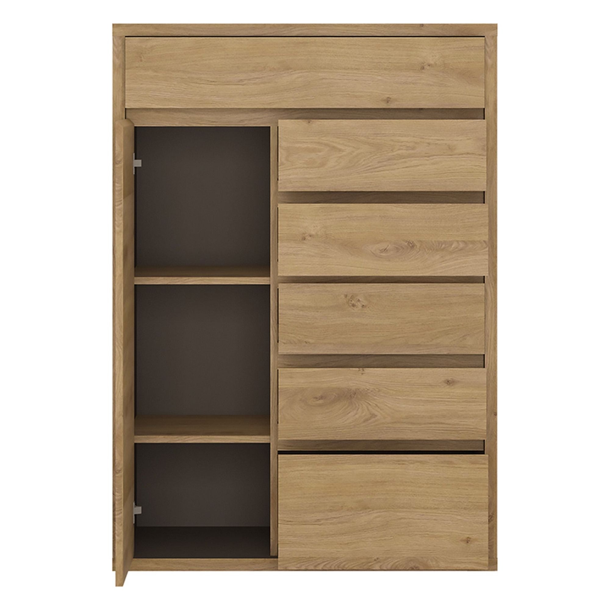 Comoda SHELDON TIP 32, stejar, PAL laminat, 86x40x123 cm